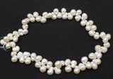 Side Hole Freshwater Pearl Unique Shape Beads 10-12*8-10mm 15inch