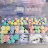 Silicone Beads Set Baby DIY Crafts Safe and Natural Teether Necklace Pendant