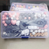 Silicone Beads Set Baby DIY Crafts Safe and Natural Teether Necklace Pendant