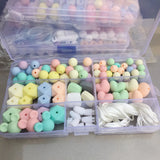 Silicone Beads Set Baby DIY Crafts Safe and Natural Teether Necklace Pendant