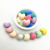 Silicone Heart Candy Beads Baby Teether Necklace Pendant DIY Nursing Bracelet