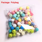 100PC Mini Hexagon Silicone Beads Baby Teether DIY Jewelry