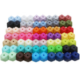 100PC Mini Hexagon Silicone Beads Baby Teether DIY Jewelry