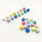 100PC Mini Hexagon Silicone Beads Baby Teether DIY Jewelry