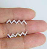925 Sterling Silver Ear Cuff Earrings Women Bijoux Long Wire Stud Jewelry