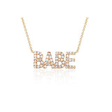 925 Silver Crystal Letter Necklace for Women/Girls - BABY Pendant