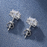 Sterling Silver 925 Women Moissanite Earrings Original