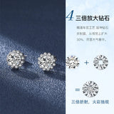 Sterling Silver 925 Women Moissanite Earrings Original