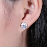 Sterling Silver 925 Women Moissanite Earrings Original