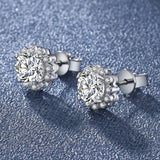 Sterling Silver 925 Women Moissanite Earrings Original