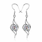 Crystal Small Flower Hoop Earrings for Women Birthday Jewelry