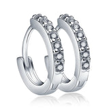 Crystal Small Flower Hoop Earrings for Women Birthday Jewelry