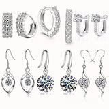 Crystal Small Flower Hoop Earrings for Women Birthday Jewelry