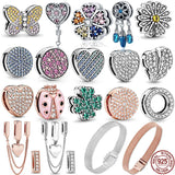 Silver Sparkling Clip Charms for 3mm Reflexions Bracelet DIY Jewelry
