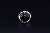 Silver Baguette Cut Eternity Band Ring for Wedding Engagement