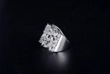 Silver Baguette Cut Eternity Band Ring for Wedding Engagement