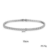 3mm 5MM CZ Tennis Bracelet Bangle Wedding Jewelry