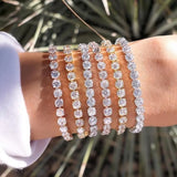 3mm 5MM CZ Tennis Bracelet Bangle Wedding Jewelry