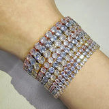3mm 5MM CZ Tennis Bracelet Bangle Wedding Jewelry