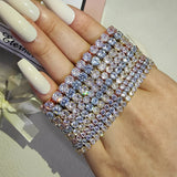 3mm 5MM CZ Tennis Bracelet Bangle Wedding Jewelry