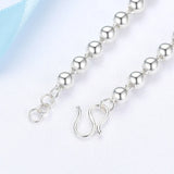 Smooth Face Buddha Bead Bracelet National Pure Silver Bracelet