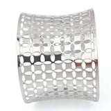 Silver Stainless Steel Carved Bangle Open Bracelet Exaggerated Jewelry Women
