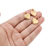 Stainless Steel Lock Charms Pendant Jewelry Making Findings