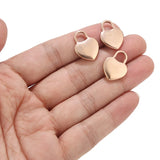 Stainless Steel Lock Charms Pendant Jewelry Making Findings