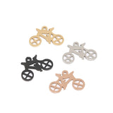 Bike Polish Stainless Steel Charm Biker Pendant for DIY Jewelry Making