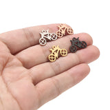 Bike Polish Stainless Steel Charm Biker Pendant for DIY Jewelry Making