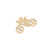 Bike Polish Stainless Steel Charm Biker Pendant for DIY Jewelry Making