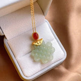 Silver Inlaid Chalcedony Knot Pendant Necklace - Unique Sand Craft Charm