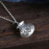 Silver Inlaid Chalcedony Purse Pendant Necklace Chinese Charm Jewelry