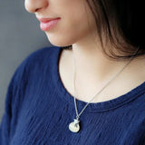 Silver Inlaid Chalcedony Purse Pendant Necklace Chinese Charm Jewelry