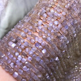 Silver Moonstone Square Faceted 4-5mm Loose Beads for DIY Jewelry Making