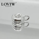 Silver-Plated Charm Carrier Bead for Jewelry Making - DIY Accessories