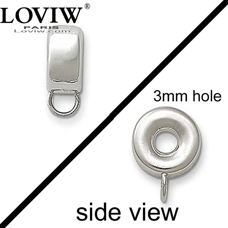 Silver-Plated Charm Carrier Bead for Jewelry Making - DIY Accessories