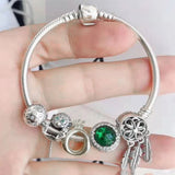 Silver-Plated Little Monkey Beads Bracelet for Men Women Children