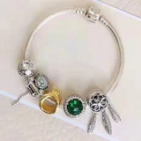 Silver-Plated Little Monkey Beads Bracelet for Men Women Children