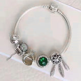 Silver-Plated Little Monkey Beads Bracelet for Men Women Children