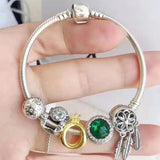 Silver-Plated Little Monkey Beads Bracelet for Men Women Children