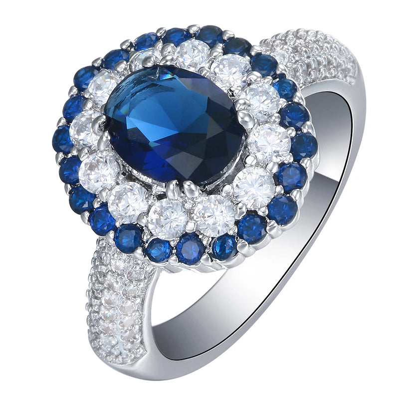 Vintage CZ Zircon Engagement Ring, US 7 8 9 Wedding Promise Ring