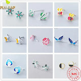 925 Silver Stud Earrings Women Tiny Earings Fine Jewelry