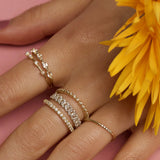 925 Silver Ring with CZ Pearl Stone