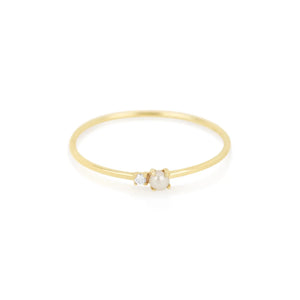 925 Silver Ring with CZ Pearl Stone