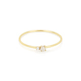 925 Silver Ring with CZ Pearl Stone