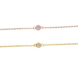 Delicate 4mm CZ Single Stone Bracelet 925 Silver