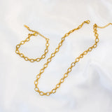 Link Chains Charms Bracelets Stainless Steel Plated Couple Bracelet Pulseras