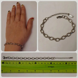 Link Chains Charms Bracelets Stainless Steel Plated Couple Bracelet Pulseras
