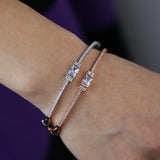CZ Band Bangle Women 5A Cubic Zirconia Cuff Bracelet